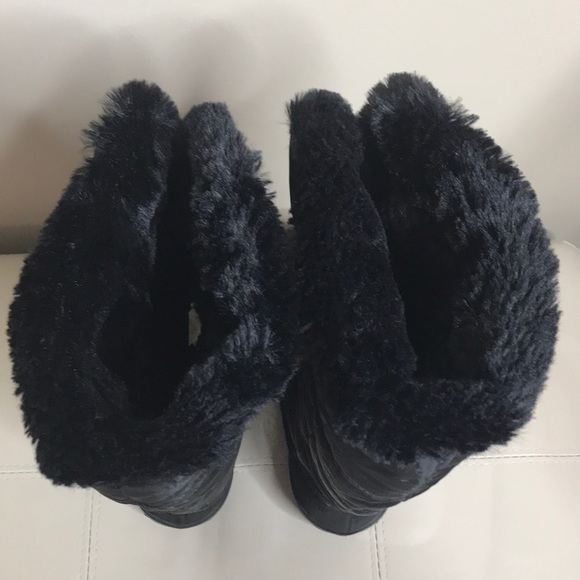 PAJAR Talia Black Boot Front Zip Faux Fur Size 39 - Picture 6 of 13